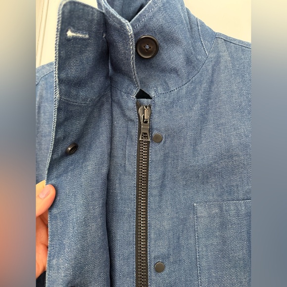 PROENZA SCHOULER Denim Utility Jacket in Blue with Black Trim - Picture 4 of 7